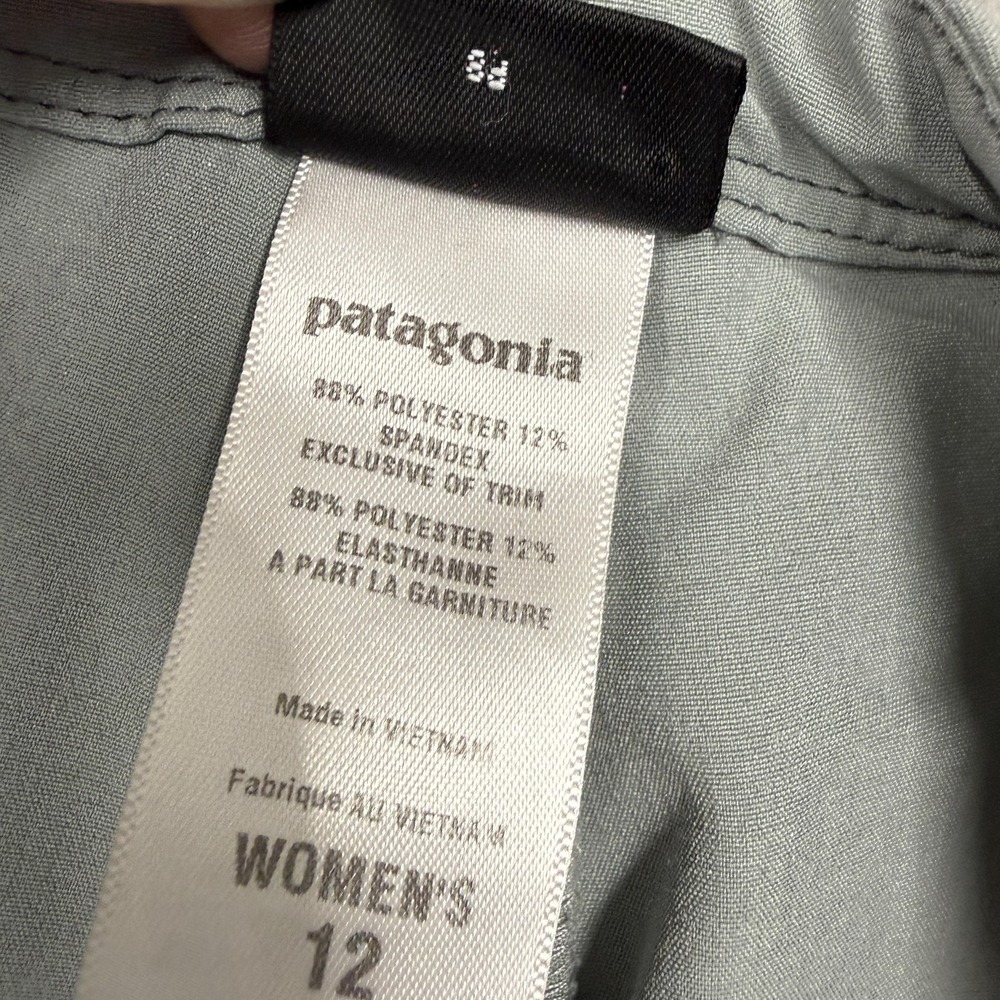 Patagonia Pants‎ Womens 12 Green Capri Drawstring Waist Lightweight Stretch - Picture 6 of 13